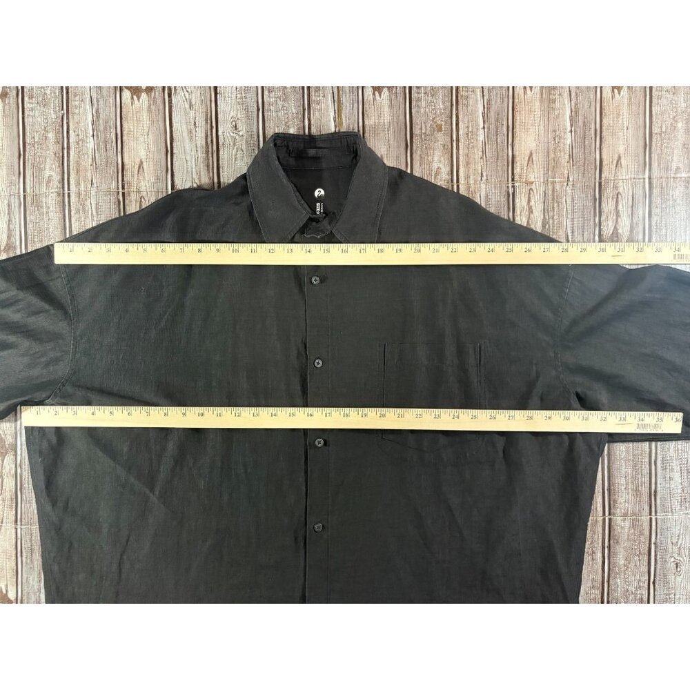 Outlier NYC Injected Linen boxford shirt sz 2XL color Black Brand New mspr $220 - Picture 2 of 6